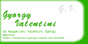 gyorgy valentini business card