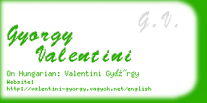 gyorgy valentini business card